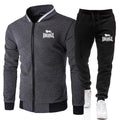 LONSDALE printemps et automne hommes mode rue col montant ensemble veste, extérieur décontracté poche fermeture éclair hommes ensemble de Baseball