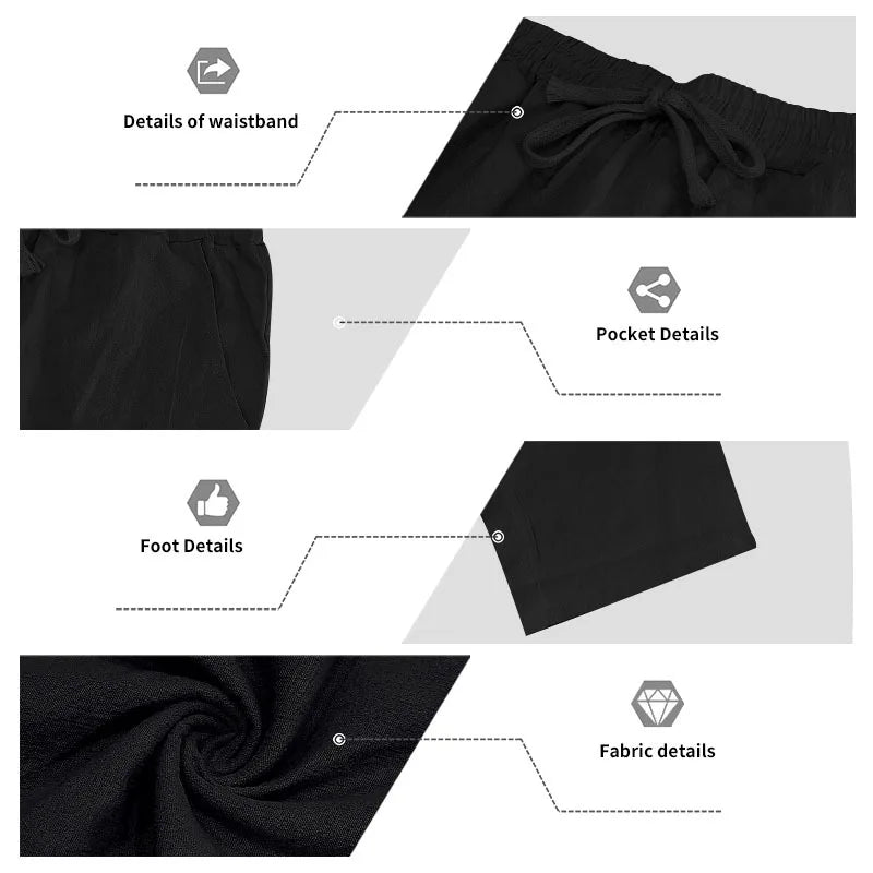 Costume décontracté en lin pour hommes, chemise Henley ample à capuche, pantalon à manches longues, automne transfrontalier