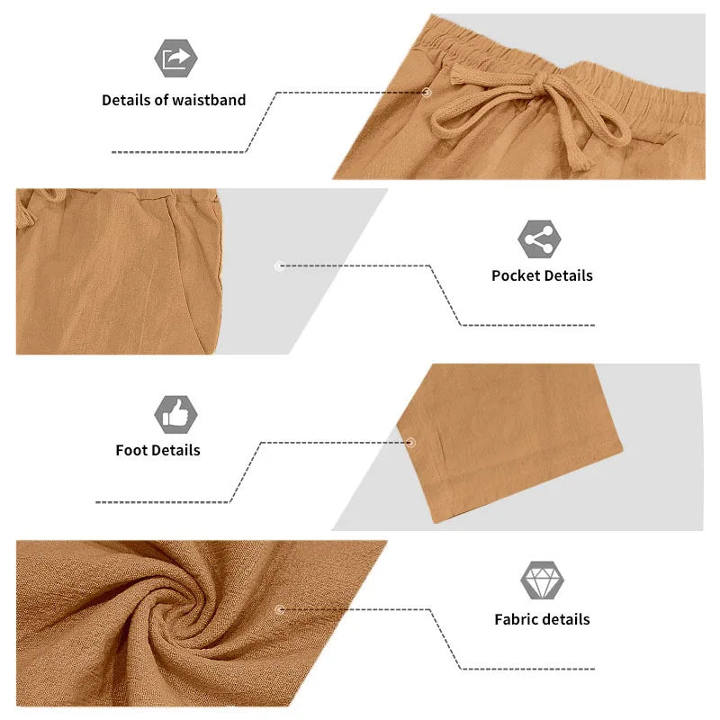 Costume décontracté en lin pour hommes, chemise Henley ample à capuche, pantalon à manches longues, automne transfrontalier