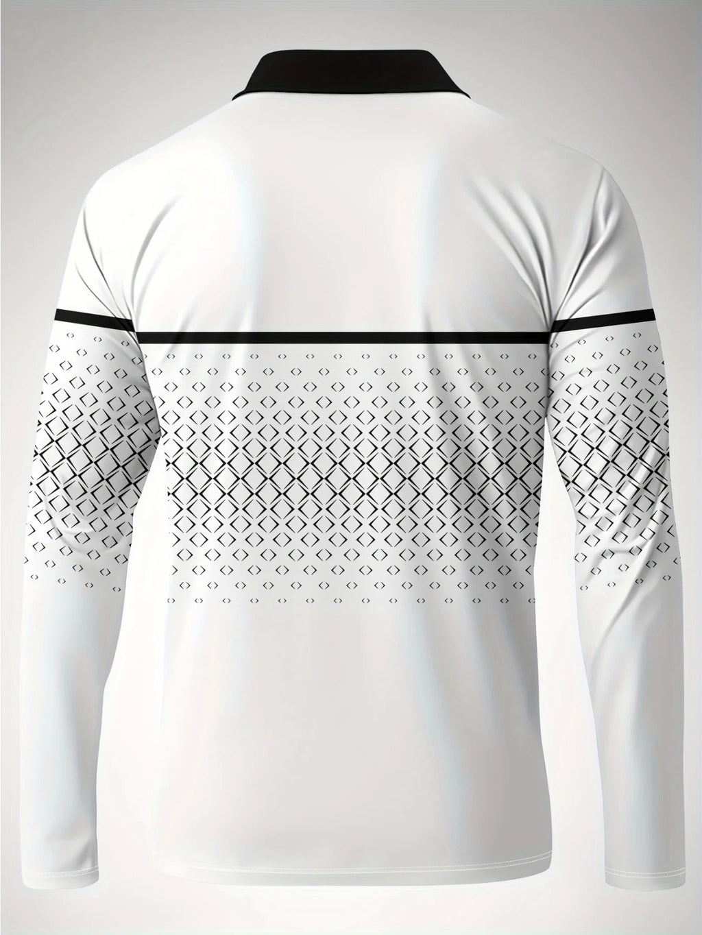 La nouvelle chemise POLO à manches longues pour hommes pour le printemps et l'automne 2025 présente une mode de rue et un confort avec une impression de motifs 3D