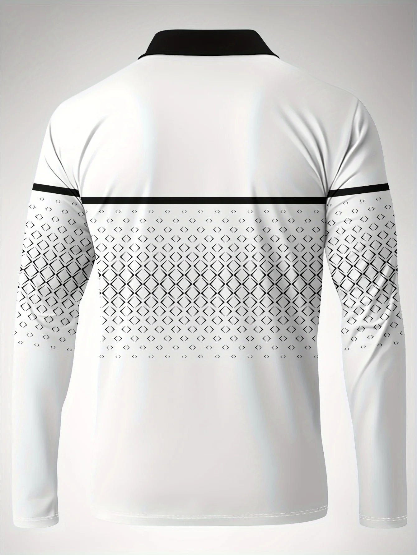 La nouvelle chemise POLO à manches longues pour hommes pour le printemps et l'automne 2025 présente une mode de rue et un confort avec une impression de motifs 3D