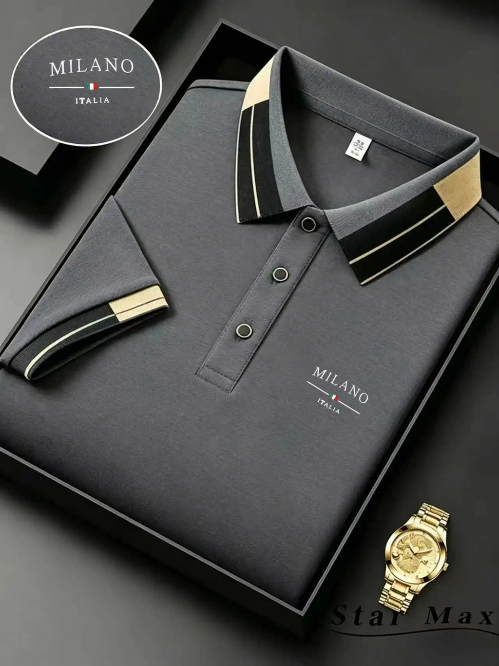 Polo de luxe pour homme à manches courtes avec broderie cheval, style milanais, t-shirt décontracté d'été, vêtements de marque pour homme d'affaires