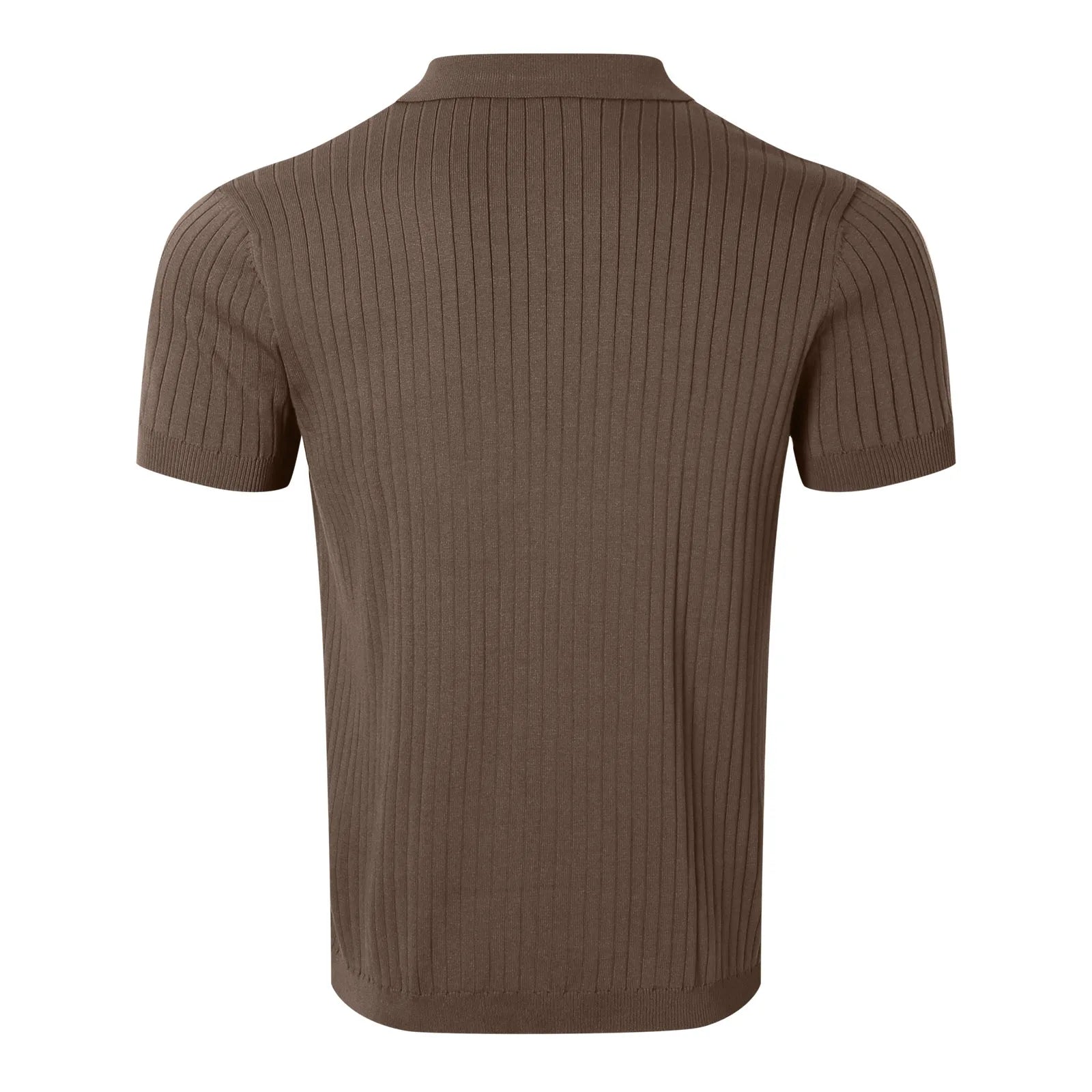 Vêtements d'été pour hommes rétro tricot revers rayé Polo couleur unie à manches courtes mode léger luxe populaire tricots M-3XL