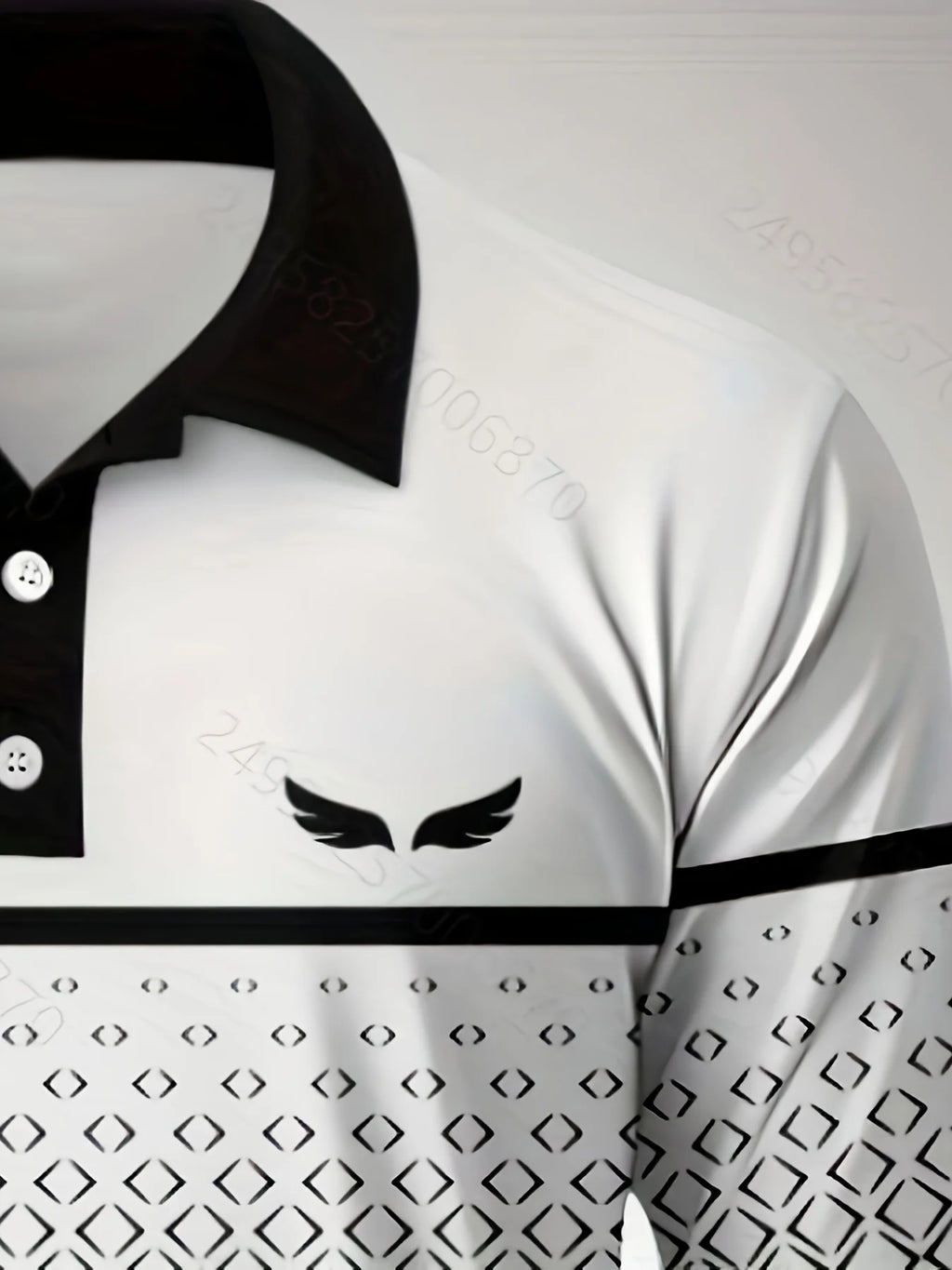 La nouvelle chemise POLO à manches longues pour hommes pour le printemps et l'automne 2025 présente une mode de rue et un confort avec une impression de motifs 3D