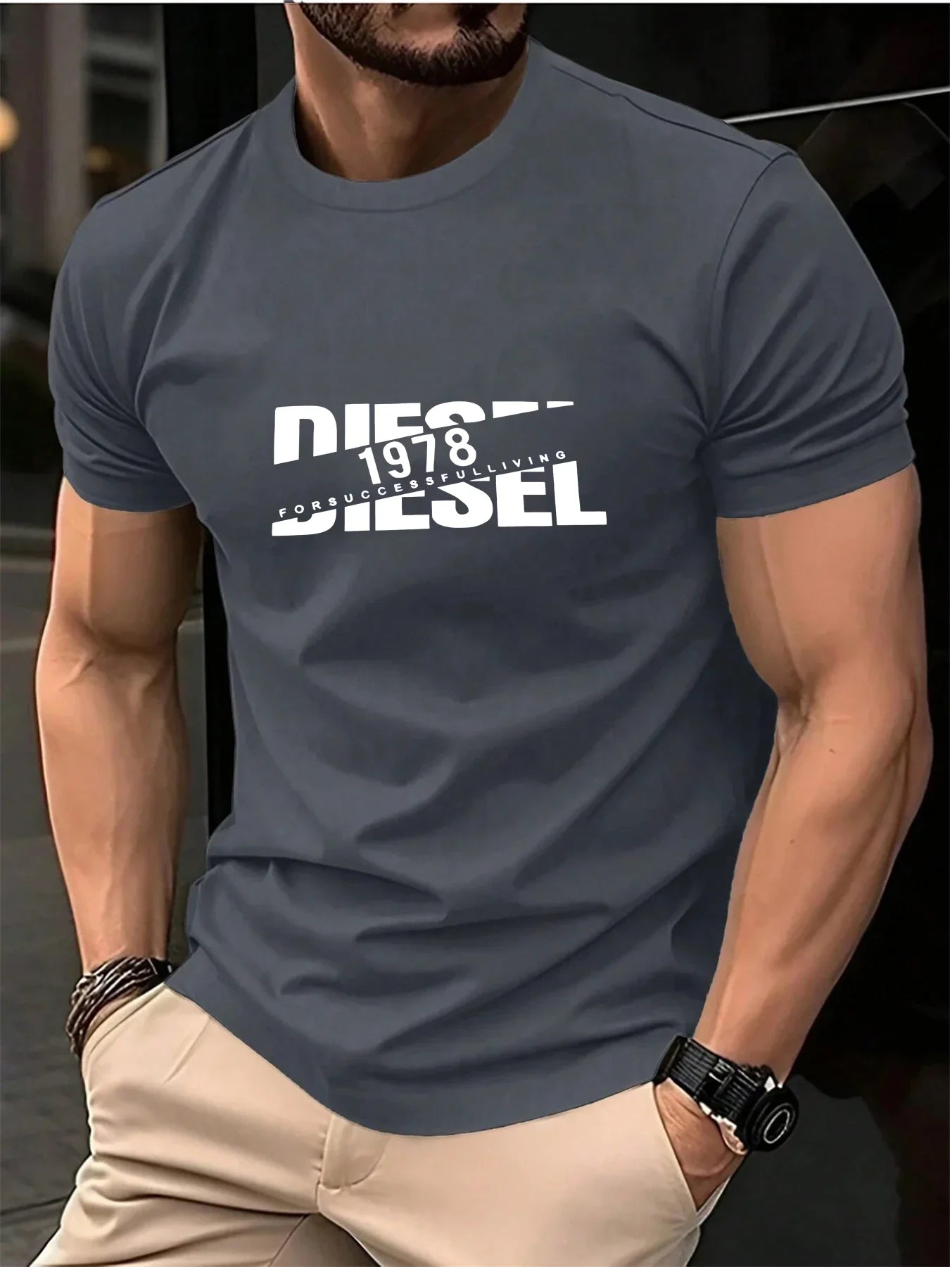 Nouveau T-shirt Homme Tendance 2026 Léger Respirant Confortable pour l'Été Décontracté Sport Fitness Multi-usages