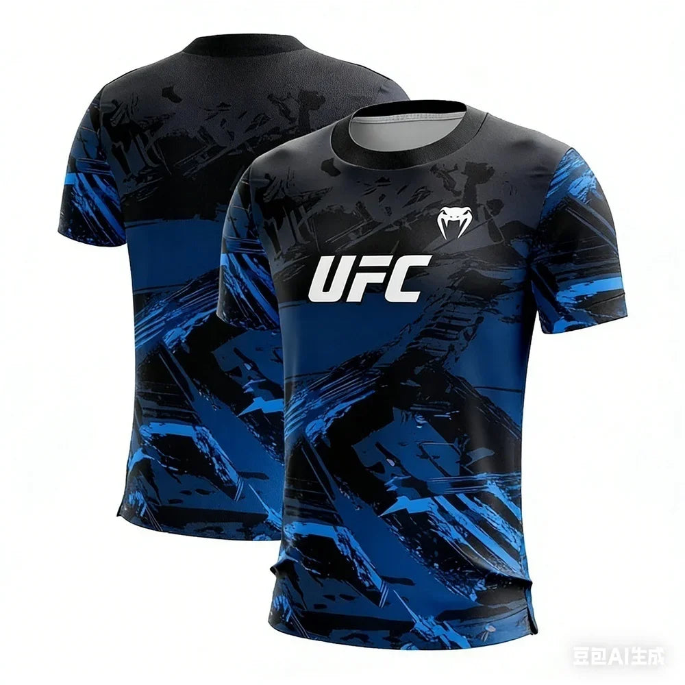 T-shirt graphique graffiti jaune et noir pour homme, séchage rapide, respirant, manches courtes, idéal pour le sport, la gym, l'entraînement MMA, l'été