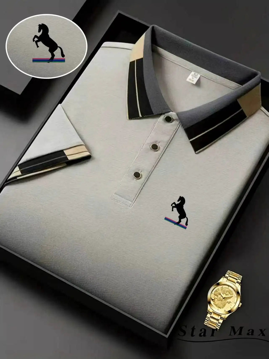 Polo de luxe pour homme à manches courtes avec broderie cheval, style milanais, t-shirt décontracté d'été, vêtements de marque pour homme d'affaires