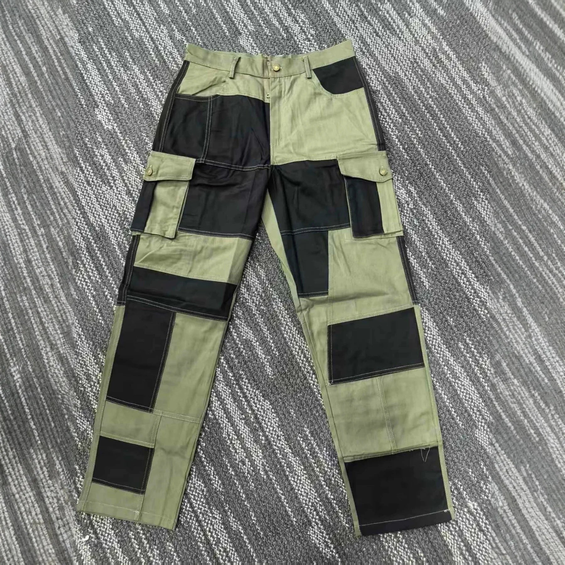Nouveau pantalon cargo en coton pour homme, kaki, décontracté, tactique, multi-poches, noir, gris clair, pantalon de travail