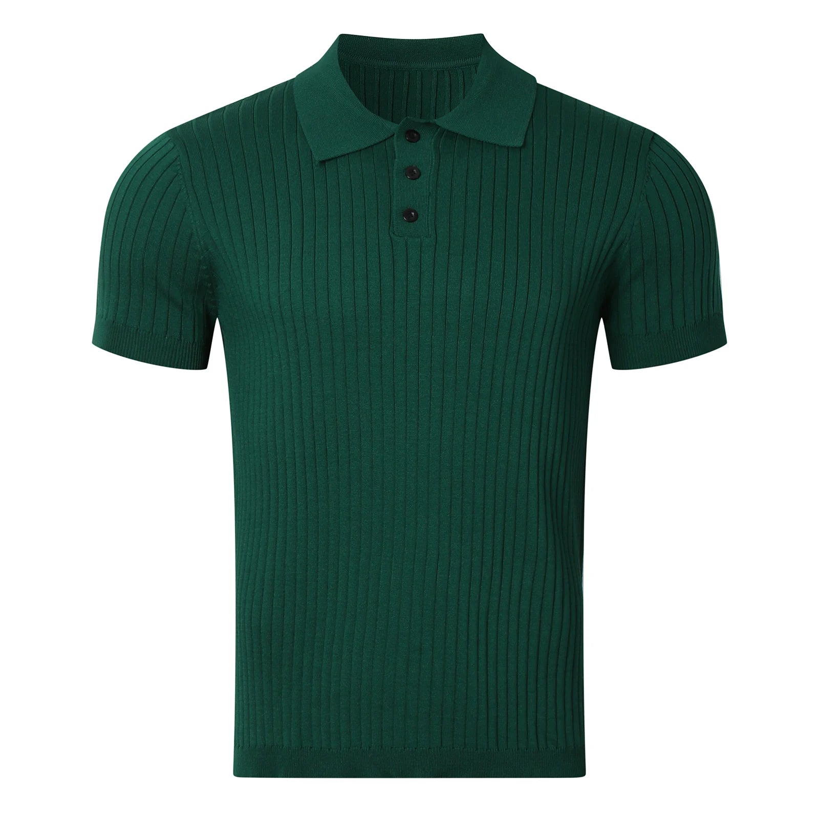 Vêtements d'été pour hommes rétro tricot revers rayé Polo couleur unie à manches courtes mode léger luxe populaire tricots M-3XL