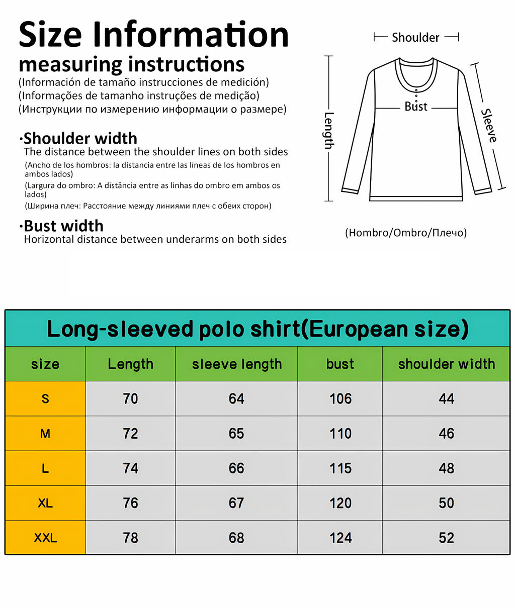 La nouvelle chemise POLO à manches longues pour hommes pour le printemps et l'automne 2025 présente une mode de rue et un confort avec une impression de motifs 3D