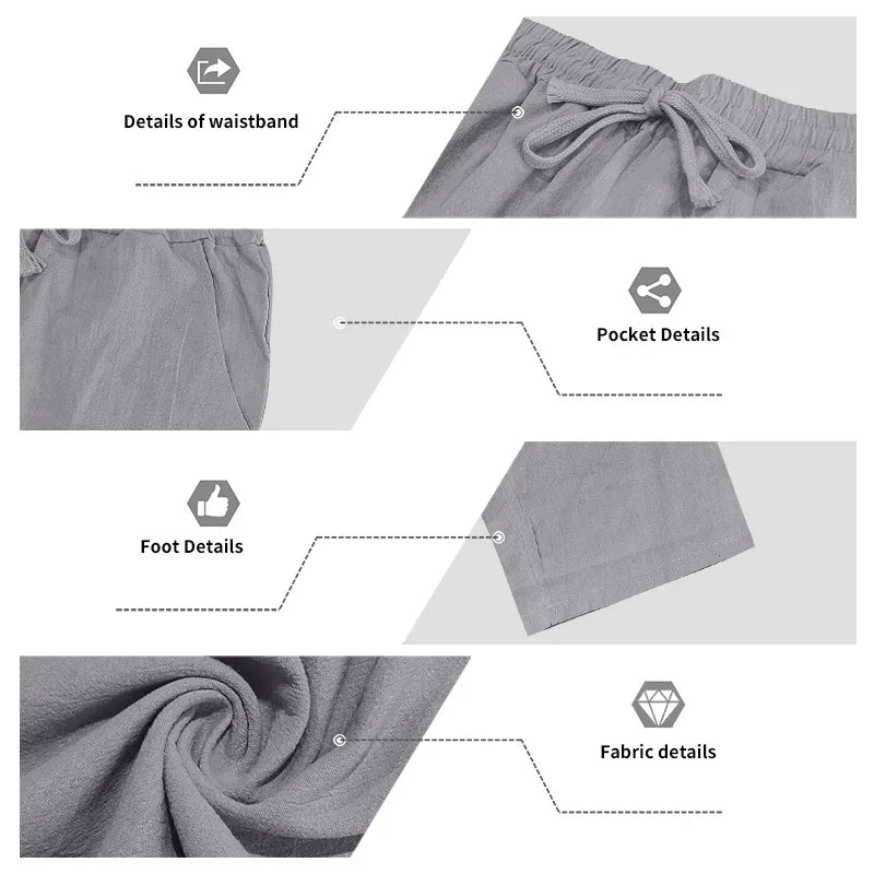 Costume décontracté en lin pour hommes, chemise Henley ample à capuche, pantalon à manches longues, automne transfrontalier