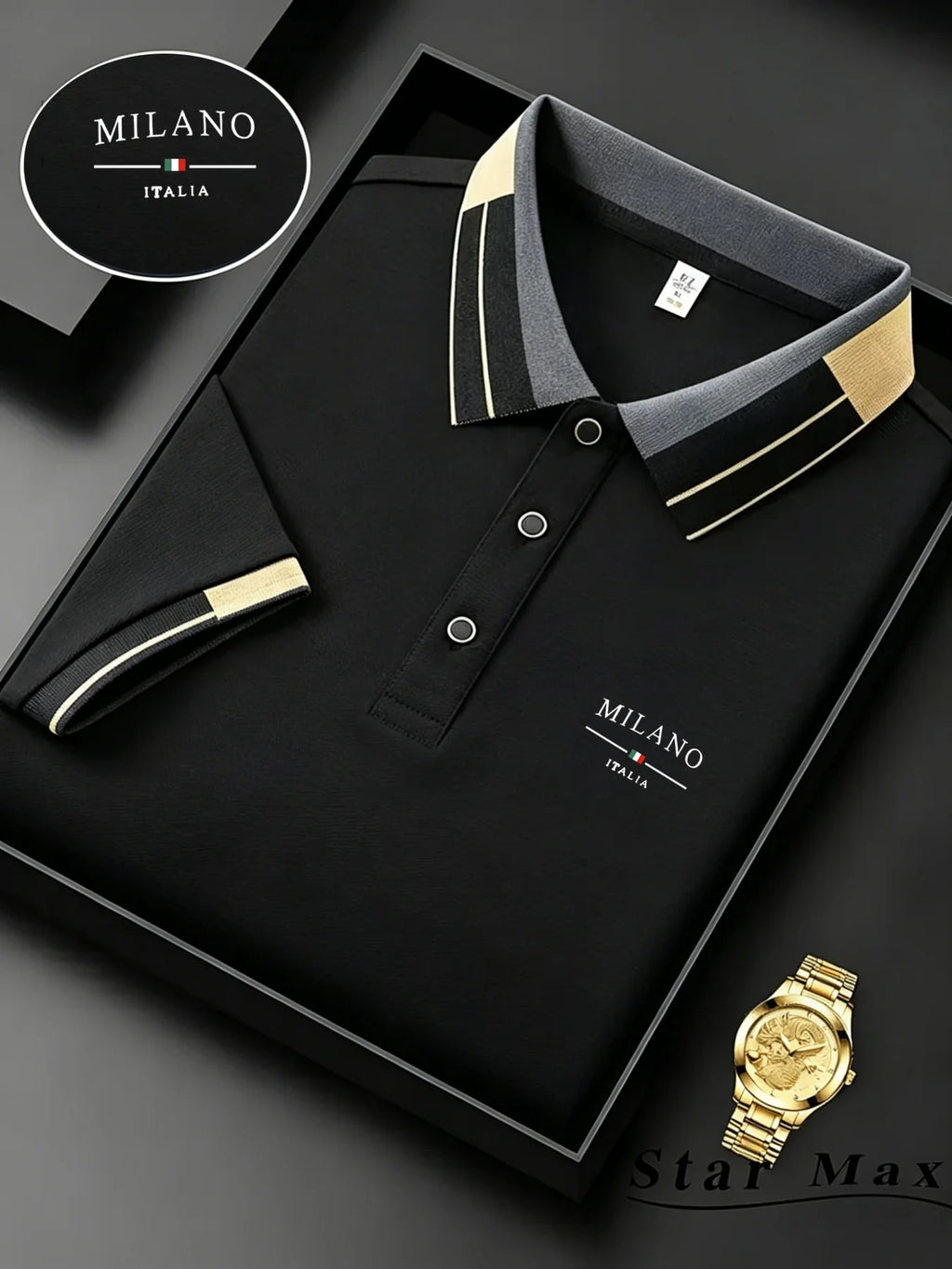 Polo de luxe pour homme à manches courtes avec broderie cheval, style milanais, t-shirt décontracté d'été, vêtements de marque pour homme d'affaires