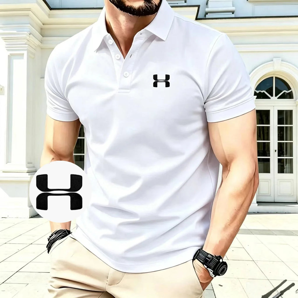 Polo brodé pour homme, collection été 2026, haut de gamme, confortable, à manches courtes, idéal pour le golf